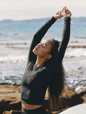 SEEA👓 Palomar UV Protection Crop Top Rashguard SIZE S